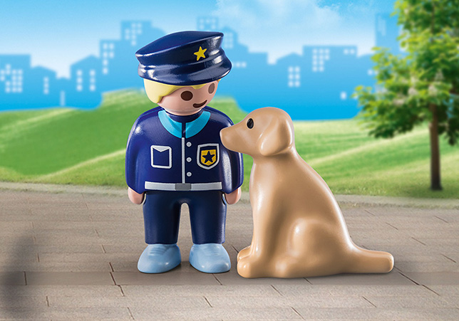 70408「プレモ１・２・３」警察官と警察犬