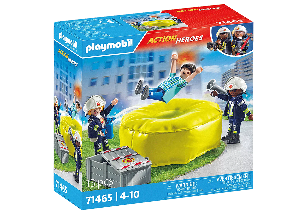 71465「レスキュー」消防士と救助マット