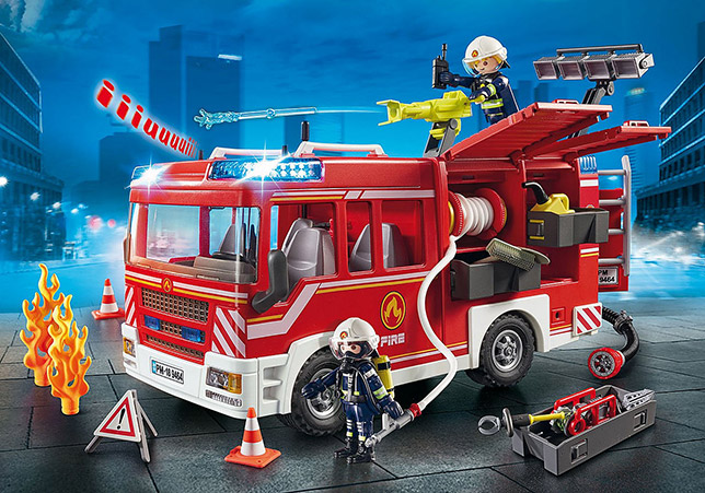 お手軽価格で贈りやすい プレイモービル 70935 レスキュー はしご消防車 Playmobil Rescue Fire Engine with  Tower Ladder